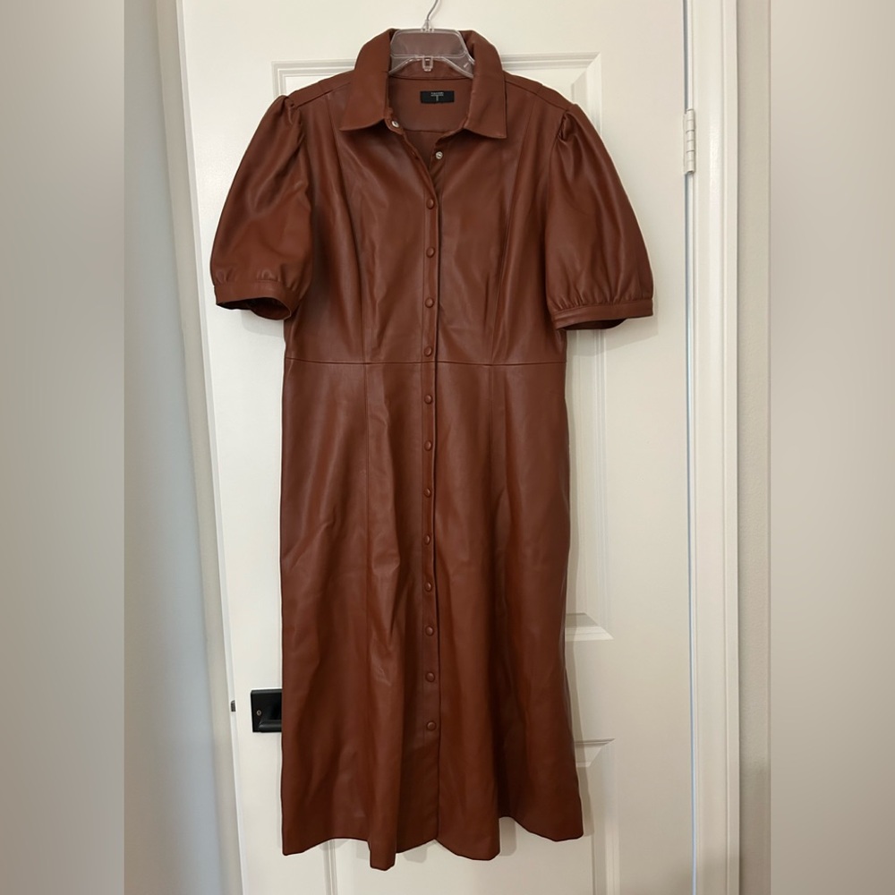 Faux leather dress!  Also makes a great open duster over jeans!